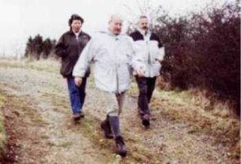 Wanderer auf der Strecke
